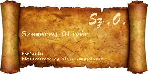 Szemerey Olivér névjegykártya